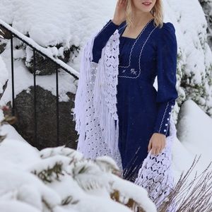 True vintage 1970s embroidered peasant dress